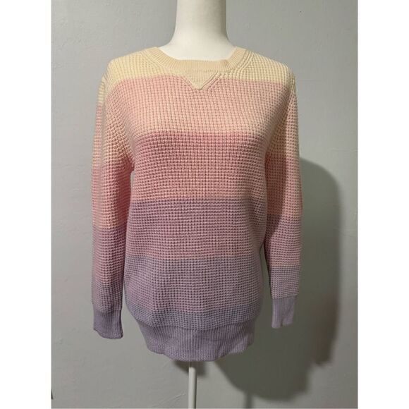 Nonoo color block merino crew neck sweater 100% wool - Picture 1 of 6